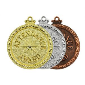 50mm-Medal-Attendance-Gold-Silver-or-Bronze-Free-Ribbon