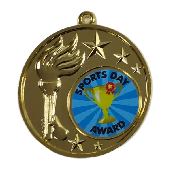 50mm Victory Torch Sportsday Gold Medal Image
